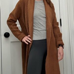 Women's Brown Wool Sweater Coat NWT